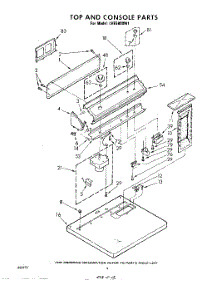 03 - Section parts for Whirlpool Dryer LHE5800W1 from AppliancePartsPros.com