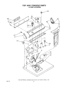 02 - Section parts for Whirlpool Dryer LE7010XPW0 from AppliancePartsPros.com