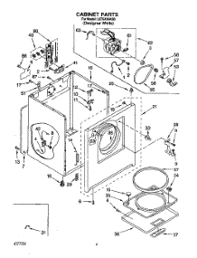 02 - Section parts for Whirlpool Dryer LET5434AQ0 from AppliancePartsPros.com