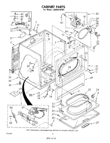 03 - Cabinet parts for Whirlpool Dryer LG9801XPW1 from AppliancePartsPros.com
