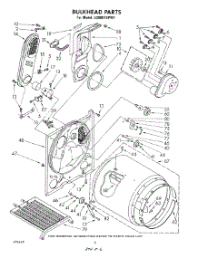 04 - Bulkhead parts for Whirlpool Dryer LG9801XPW1 from AppliancePartsPros.com