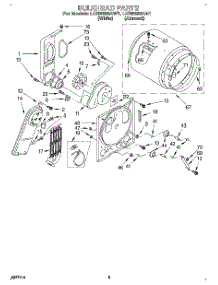 03 - Section parts for Whirlpool Dryer LER5638AN1 from AppliancePartsPros.com