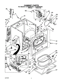 02 - Cabinet parts for Whirlpool Dryer LGT8858AW0 from AppliancePartsPros.com