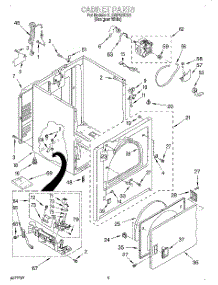 02 - Cabinet parts for Whirlpool Dryer 3LGR5436EQ0 from AppliancePartsPros.com