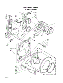 04 - Bulkhead parts for Whirlpool Dryer LG7006XPW0 from AppliancePartsPros.com