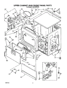 04 - Upper Cabinet And Front Panel parts for Whirlpool Dryer CS5100XWW0 from AppliancePartsPros.com
