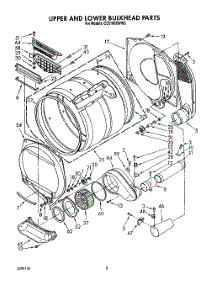 05 - Upper And Lower Bulkhead, Lit / Optional parts for Whirlpool Dryer CS5100XWW0 from AppliancePartsPros.com