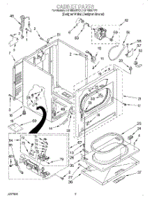 02 - Cabinet parts for Whirlpool Dryer LGR8858EQ2 from AppliancePartsPros.com