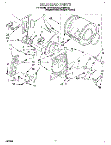 04 - Bulkhead parts for Whirlpool Dryer LGR6644DZ0 from AppliancePartsPros.com