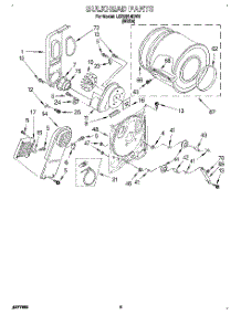 03 - Section parts for Whirlpool Dryer LER2614DW1 from AppliancePartsPros.com