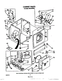 03 - Cabinet parts for Whirlpool Dryer TGDL600WW0 from AppliancePartsPros.com