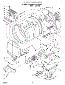02 - Section parts for Whirlpool Dryer CE1750XWW1 from AppliancePartsPros.com