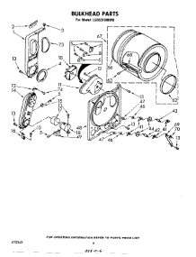 04 - Bulkhead parts for Whirlpool Dryer LG5531XMW0 from AppliancePartsPros.com