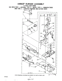 06 - 688637 Burner parts for Whirlpool Dryer LG5531XMW0 from AppliancePartsPros.com