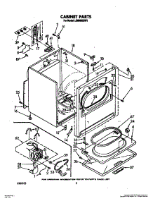 02 - Section parts for Whirlpool Dryer LE6880XSW1 from AppliancePartsPros.com