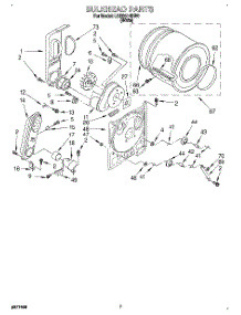 04 - Bulkhead parts for Whirlpool Dryer LGR2614DW0 from AppliancePartsPros.com