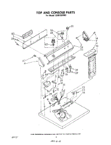 03 - Section parts for Whirlpool Dryer LE5810XPW0 from AppliancePartsPros.com