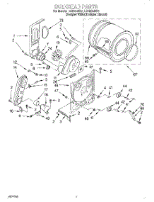 04 - Bulkhead parts for Whirlpool Dryer LGR5644EZ1 from AppliancePartsPros.com