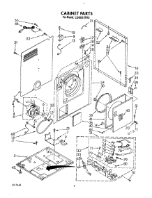 03 - Cabinet parts for Whirlpool Dryer LG4931XTW2 from AppliancePartsPros.com