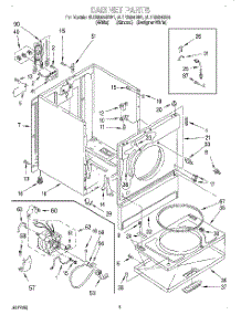 02 - Section parts for Whirlpool Dryer 3LER5434DQ1 from AppliancePartsPros.com