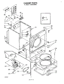 02 - Section parts for Whirlpool Dryer LE5800XMW2 from AppliancePartsPros.com