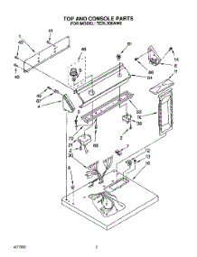 02 - Section parts for Whirlpool Dryer TEDL200AW0 from AppliancePartsPros.com