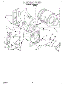 04 - Bulkhead parts for Whirlpool Dryer LGN3634DW1 from AppliancePartsPros.com
