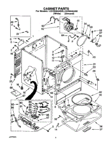 02 - Cabinet parts for Whirlpool Dryer LGV6646AW0 from AppliancePartsPros.com