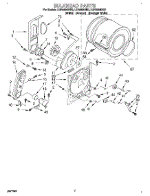 04 - Bulkhead parts for Whirlpool Dryer LGR4624BW2 from AppliancePartsPros.com