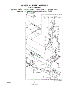 05 - 688637 Burner parts for Whirlpool Dryer LG7801XMW1 from AppliancePartsPros.com