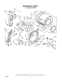 05 - Bulkhead parts for Whirlpool Dryer LG5701XSW0 from AppliancePartsPros.com