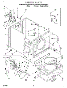 02 - Section parts for Whirlpool Dryer 3LER5434BW1 from AppliancePartsPros.com