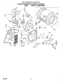 03 - Section parts for Whirlpool Dryer 3LER5434BW1 from AppliancePartsPros.com
