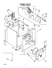 02 - Section parts for Whirlpool Dryer LER3424AW0 from AppliancePartsPros.com