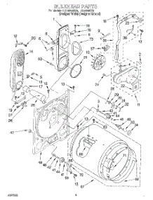 03 - Bulkhead parts for Whirlpool Dryer LGL8858DZ0 from AppliancePartsPros.com