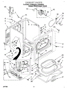 02 - Cabinet parts for Whirlpool Dryer LGC6848AQ2 from AppliancePartsPros.com