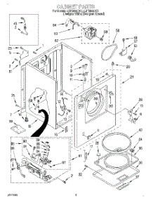 02 - Cabinet parts for Whirlpool Dryer LGR6644DQ1 from AppliancePartsPros.com