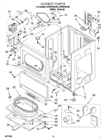 02 - Section parts for Whirlpool Dryer CEW2760AN1 from AppliancePartsPros.com