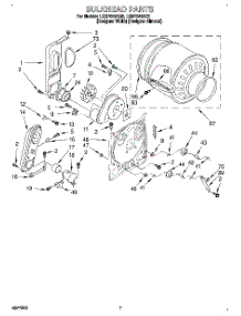 04 - Bulkhead parts for Whirlpool Dryer LGR7646AQ2 from AppliancePartsPros.com