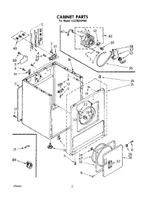 02 - Section parts for Whirlpool Dryer LE3300XPW0 from AppliancePartsPros.com