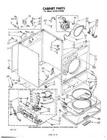 03 - Cabinet parts for Whirlpool Dryer LG7011XPW0 from AppliancePartsPros.com