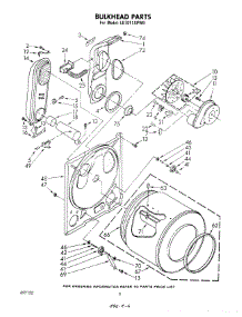 04 - Bulkhead parts for Whirlpool Dryer LG7011XPW0 from AppliancePartsPros.com