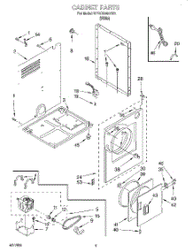 02 - Section parts for Whirlpool Dryer BYCCD3421W3 from AppliancePartsPros.com
