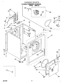 02 - Section parts for Whirlpool Dryer LER3624BN2 from AppliancePartsPros.com