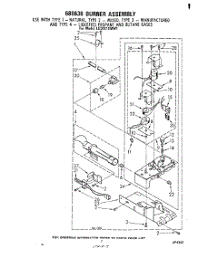 05 - 688636 Burner Assembly parts for Whirlpool Dryer LG3001XMW1 from AppliancePartsPros.com