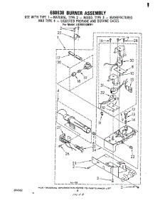 06 - 688638 Burner Assembly parts for Whirlpool Dryer LG3001XMW1 from AppliancePartsPros.com