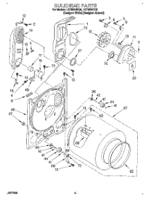 03 - Bulkhead parts for Whirlpool Dryer LGT6634DQ0 from AppliancePartsPros.com