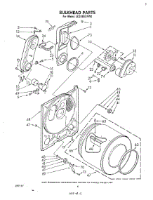 04 - Bulkhead parts for Whirlpool Dryer LG5806XPW0 from AppliancePartsPros.com