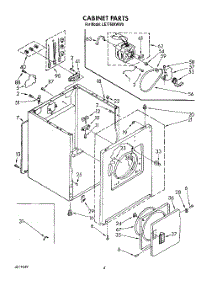 03 - Section parts for Whirlpool Dryer LE7760XWW0 from AppliancePartsPros.com