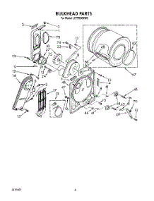 04 - Section parts for Whirlpool Dryer LE7760XWW0 from AppliancePartsPros.com